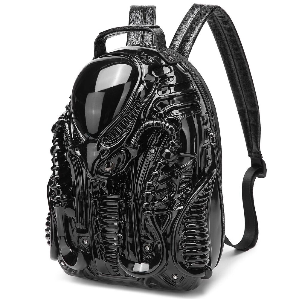 1926 3D Xenomorph Shaped Backpack, Cool Alien Backpack Water-Resistant